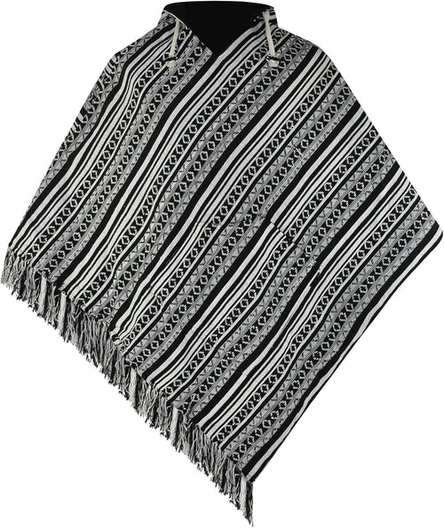 - Mens Poncho Hooded | 100% Cotton & Reversible | Mexican Poncho Men Baja Hoodie Winter Pancho Warm Cape Cowboy