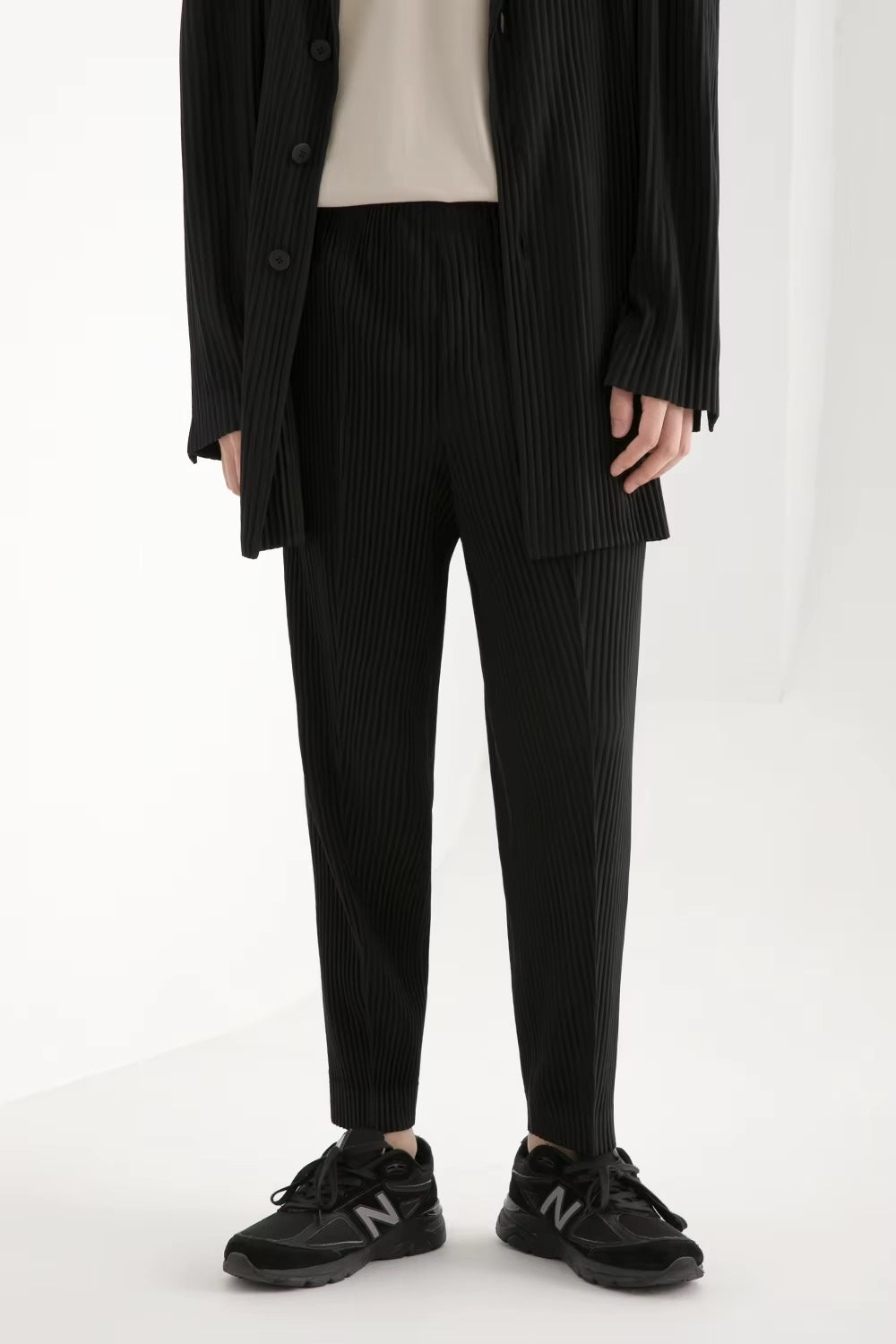 "Miyake Pleated Pants Tapered Pants Men Clothing Business Casual Trousers Miyake Pleated Men "